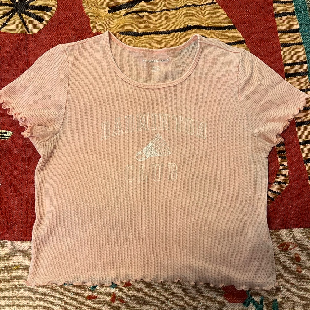 American Eagle Pink Baby Tee